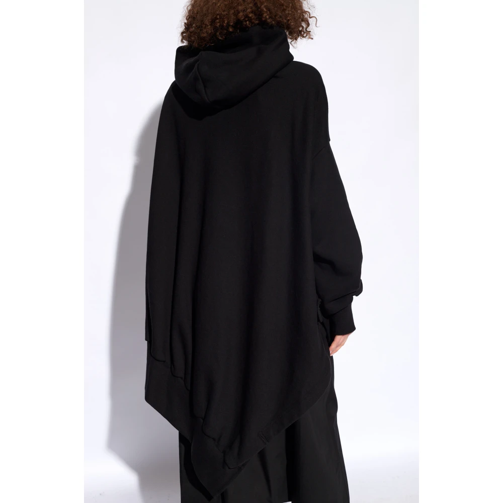 Y-3 Katoenen oversized hoodie Black Dames