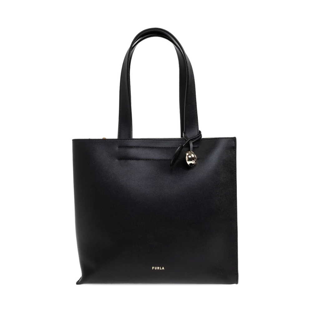 Furla Vrouw Zwart Tassen Dames, One Size, Nylon, Divide It M Shopper
