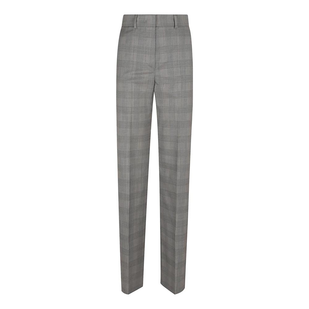 Max Mara Hoge taille geruite broek zwart Gray Dames
