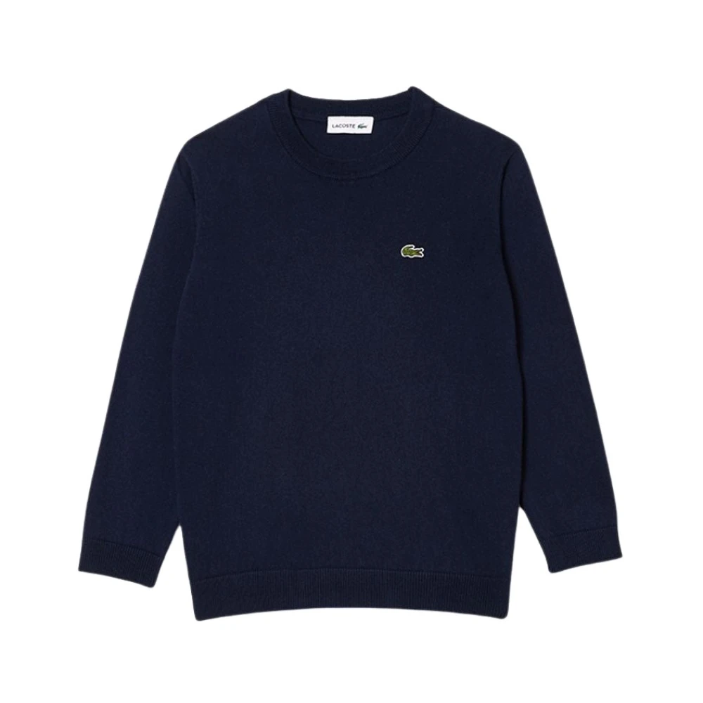 Lacoste Klassisk Crewneck Långärmad Bomullsskjorta Blue, Pojke