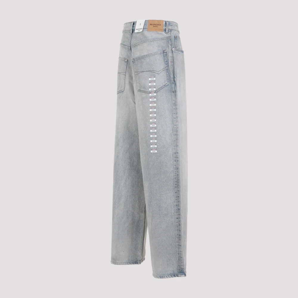 Balenciaga Baggy Street Style Jeans Gray Heren