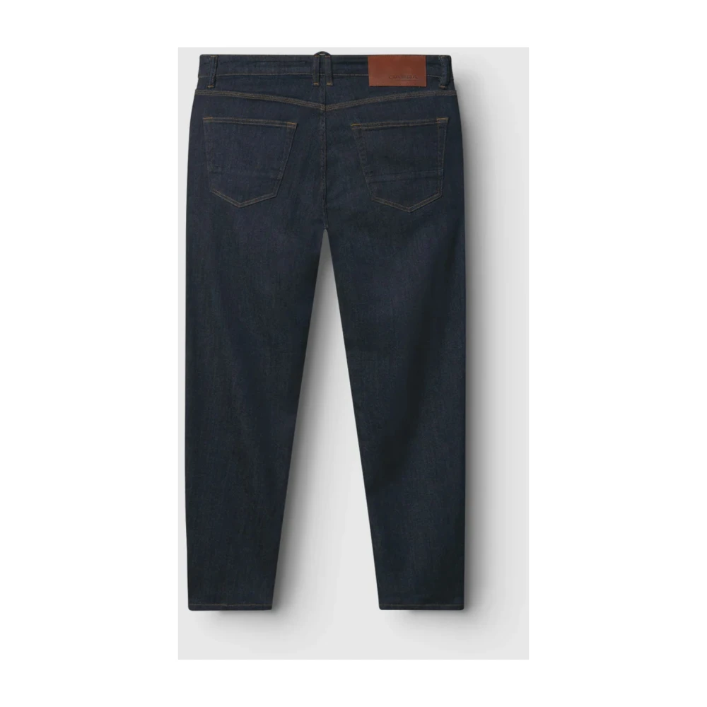 Gabba Contraststiksel Tapered Stretch Jeans Blue Heren