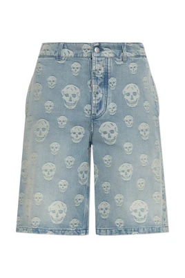 Denimshorts med monogram