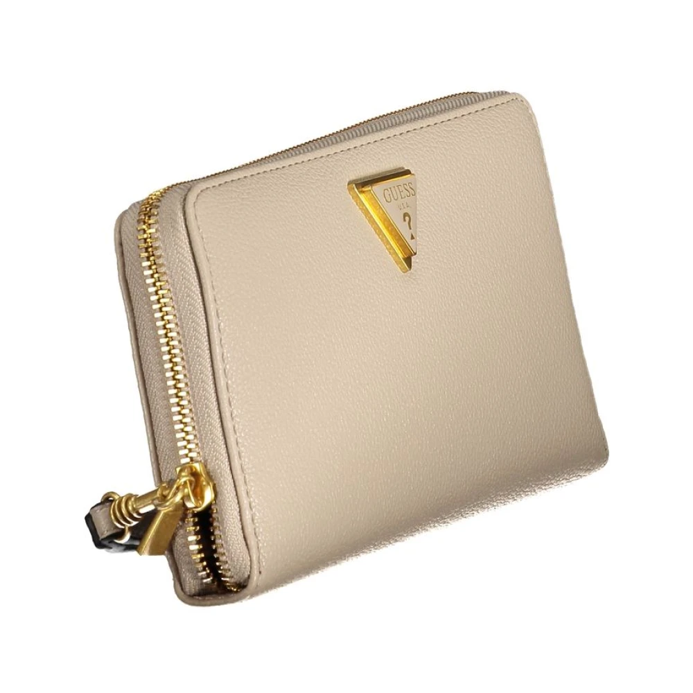 Guess Beige Portemonnee met Rits en Logo Beige Unisex