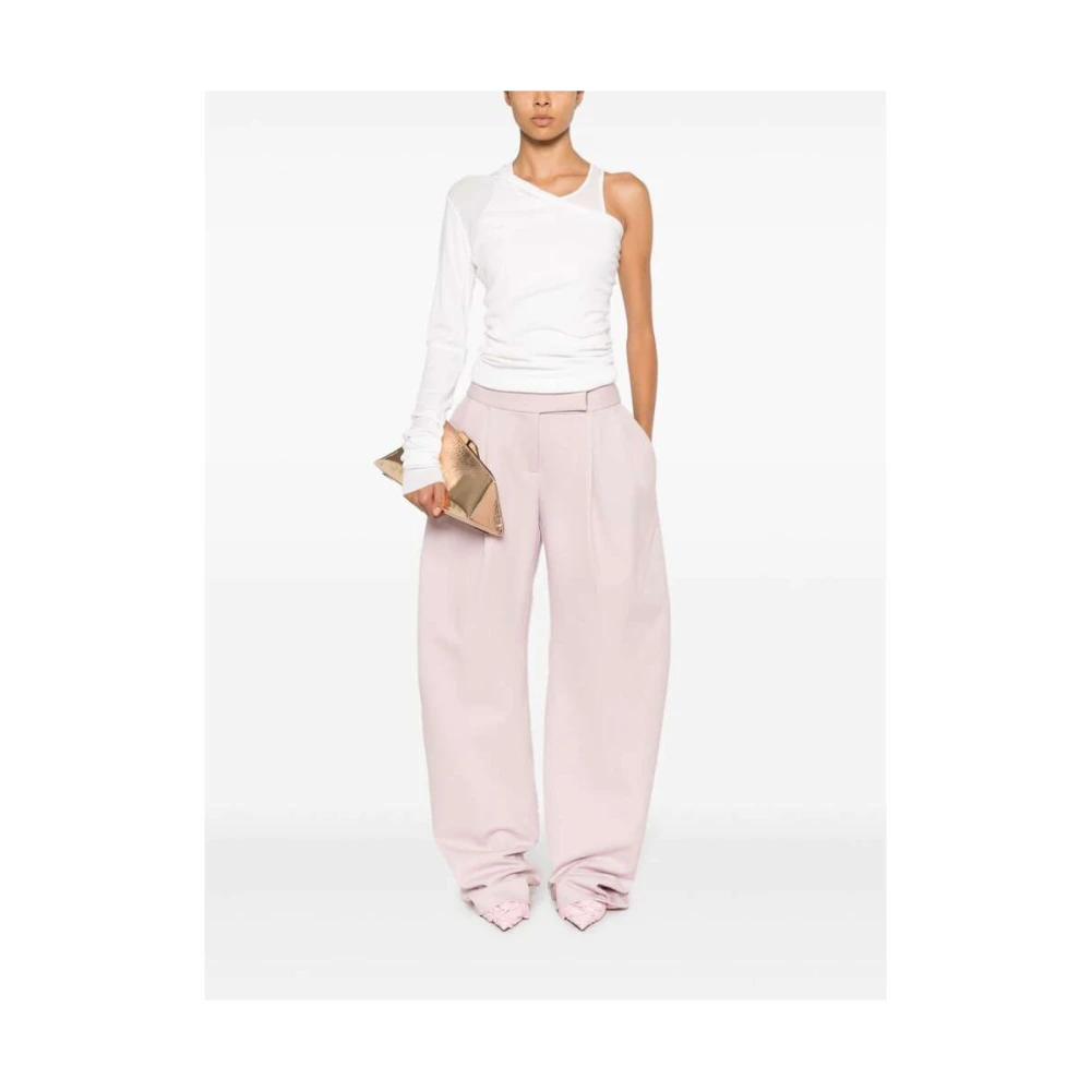 The Attico Wide Trousers Pink Dames