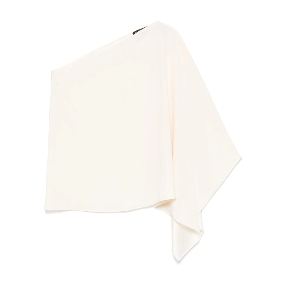 Gianluca Capannolo Witte One-Shoulder Gedrapeerde Top White Dames