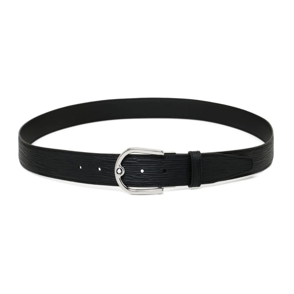 Montblanc Omkeerbare Leren Riem Black Heren