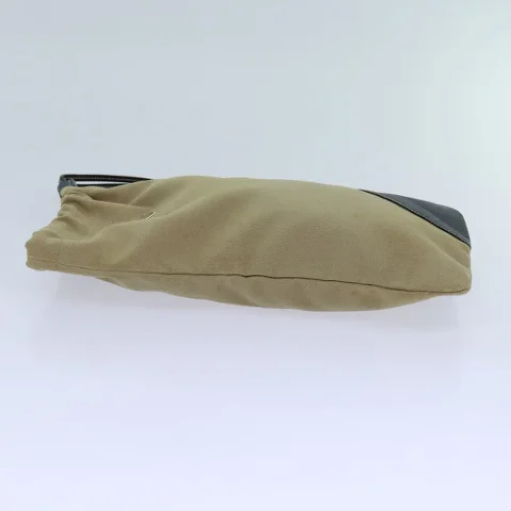 Prada Vintage Pre-owned Canvas pouches Beige Dames