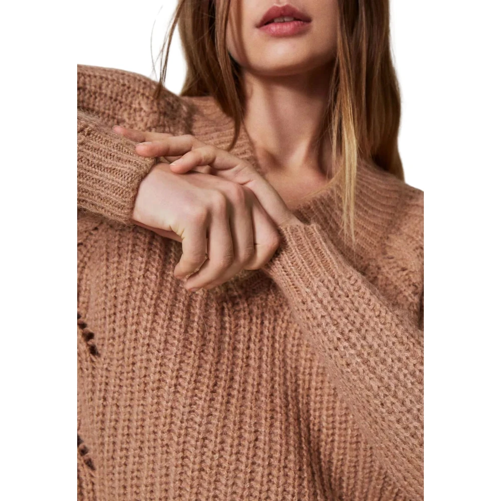 Twinset Gebreide Trui Collectie Actitude Brown Dames