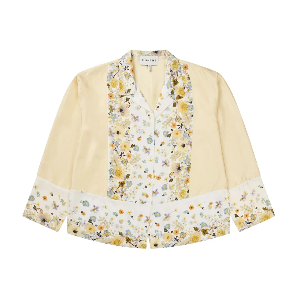 Munthe Elegante Bloemen Zijden Shirt Multicolor Dames