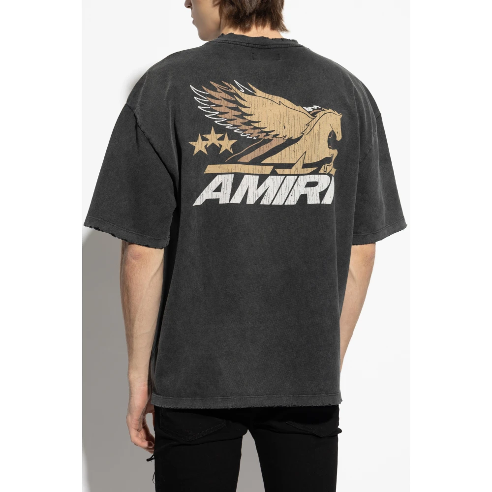 Amiri Vintage Pegasus Oversized T-shirt Black Heren
