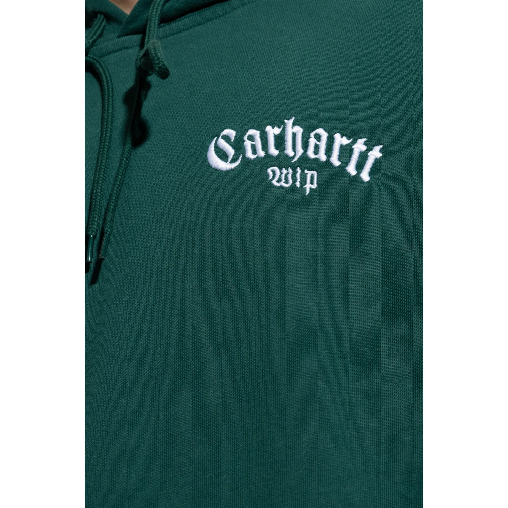 Carhartt WIP Hoodie met logo Green Heren