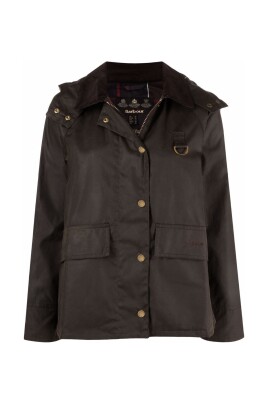 manteau-vert-cire-a-capuche
