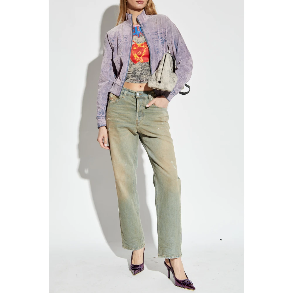 Diesel T-shirt T-Uncuties-Short-Q1 Gray Dames