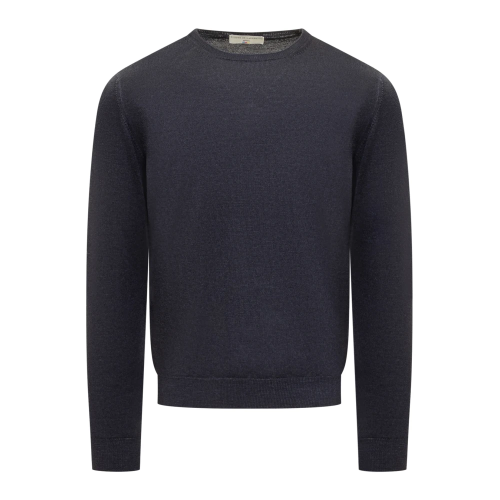 Filippo De Laurentiis Comfortabele Cloud Crew Neck Sweater Blue Heren