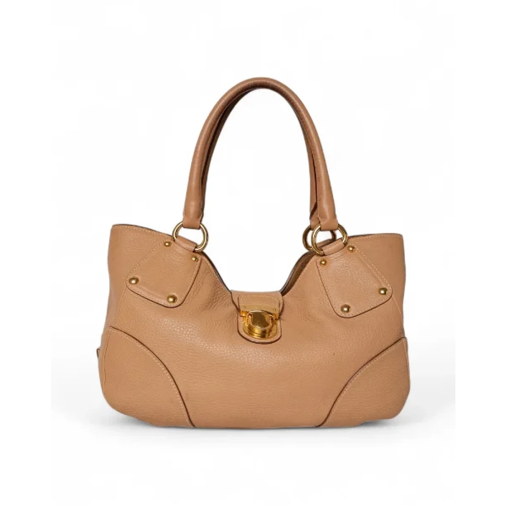 Prada Vintage Pre-owned Leather prada-bags Brown Dames