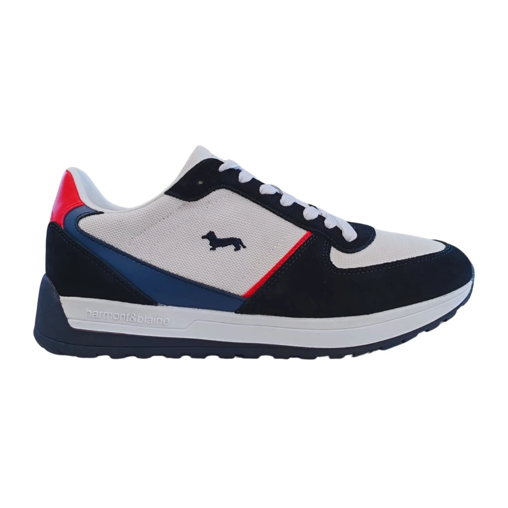 Harmont & Blaine Witte Sneakers met Bassotto Logo Heren Schoenen Veelkleurig Multicolor