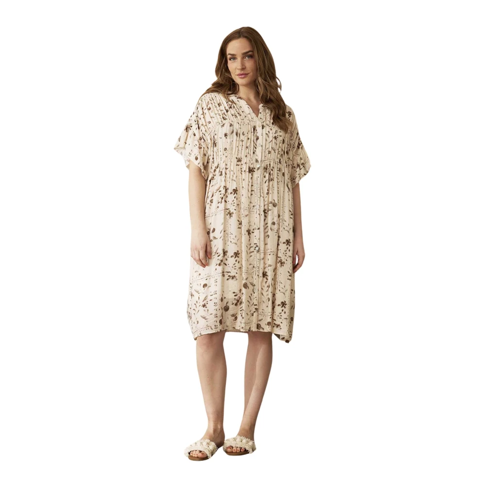 IN Front Bianca Jurk Zand Print Multicolor Dames