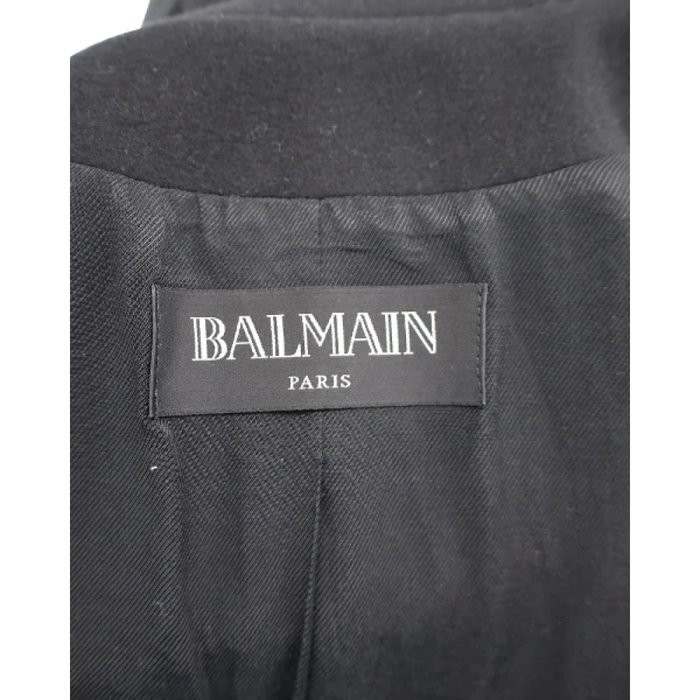 Balmain Pre-owned Wool outerwear Black Dames