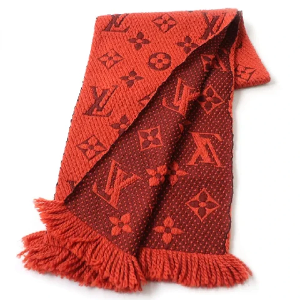 Louis Vuitton Vintage Pre-owned Wool scarves Orange Dames