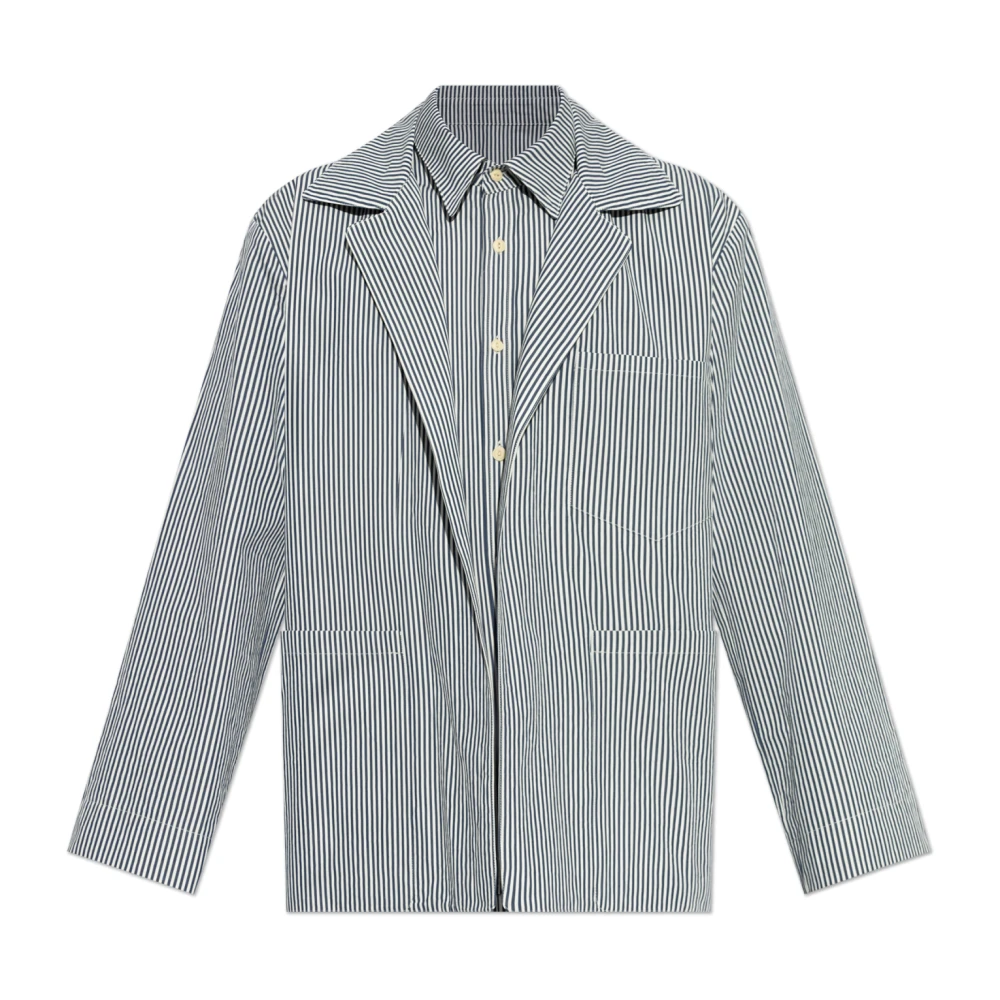 Maison Margiela Jas met streepmotief Blue Heren