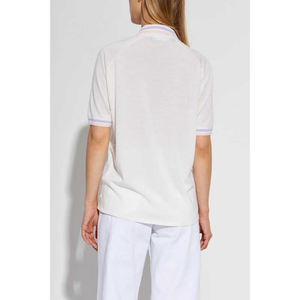 Versace Polo met logo Beige Dames