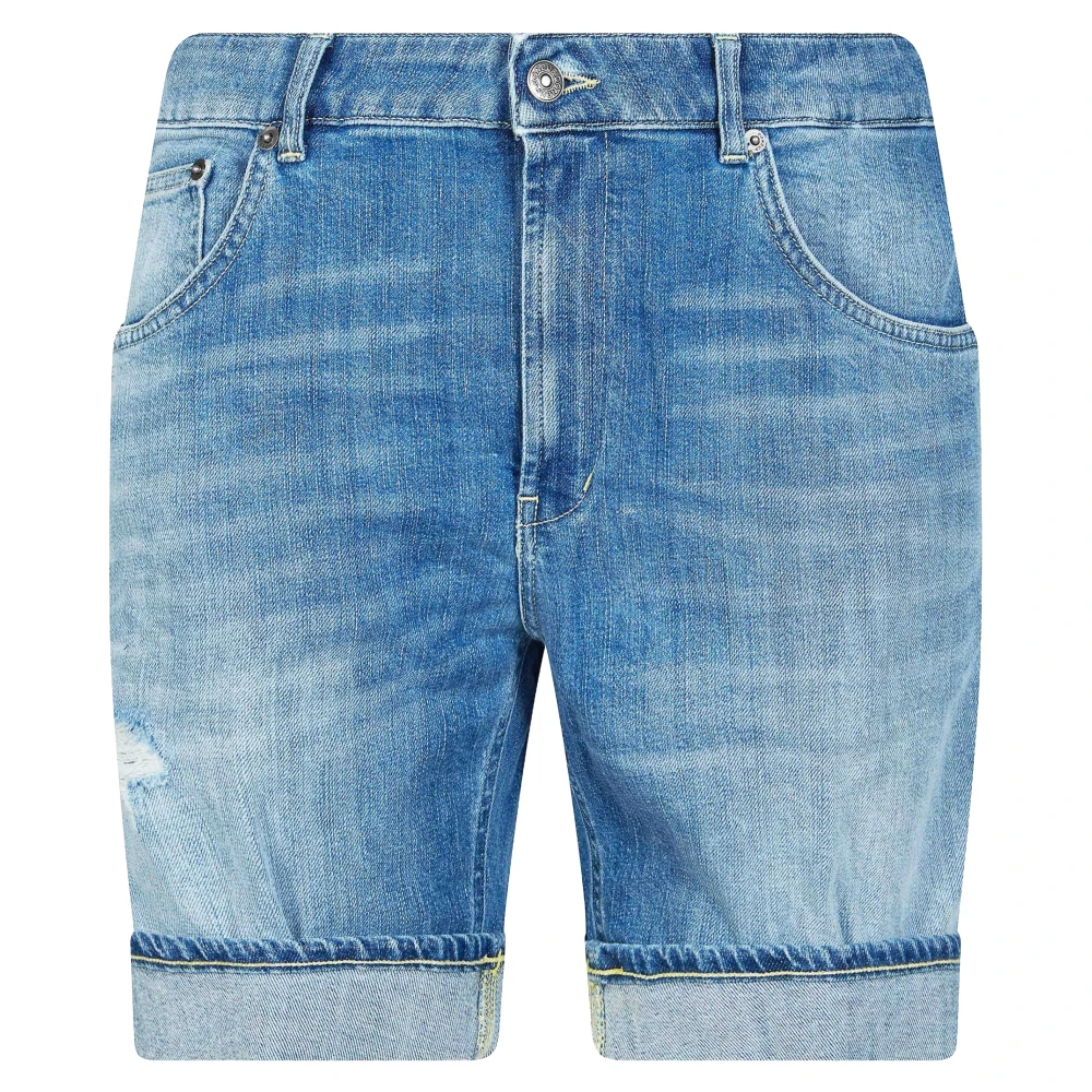 Dondup Men's Blue Denim Shorts, W32, Derick Bermuda Shorts