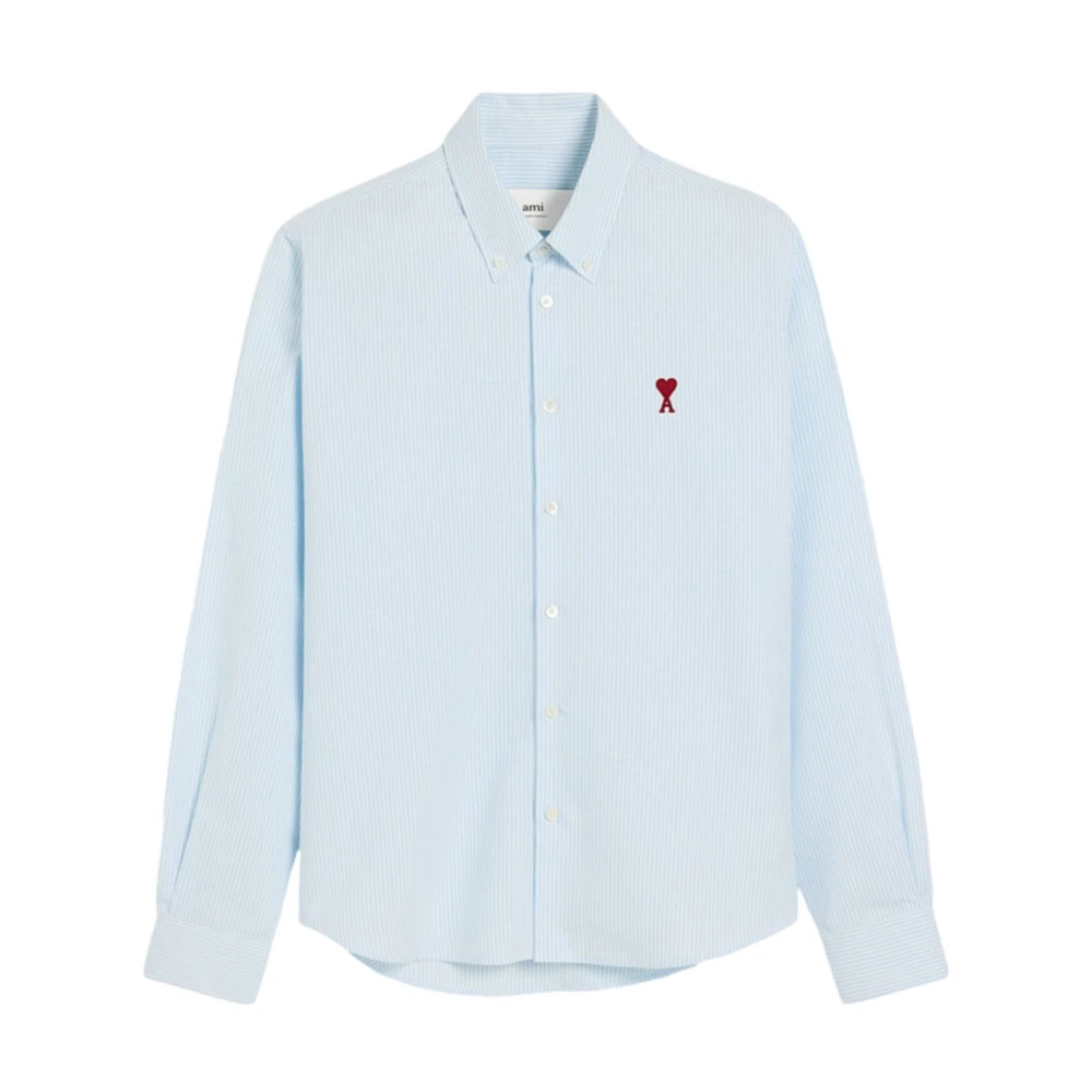 Ami Paris Ami de Coeur Shirt Blue Heren