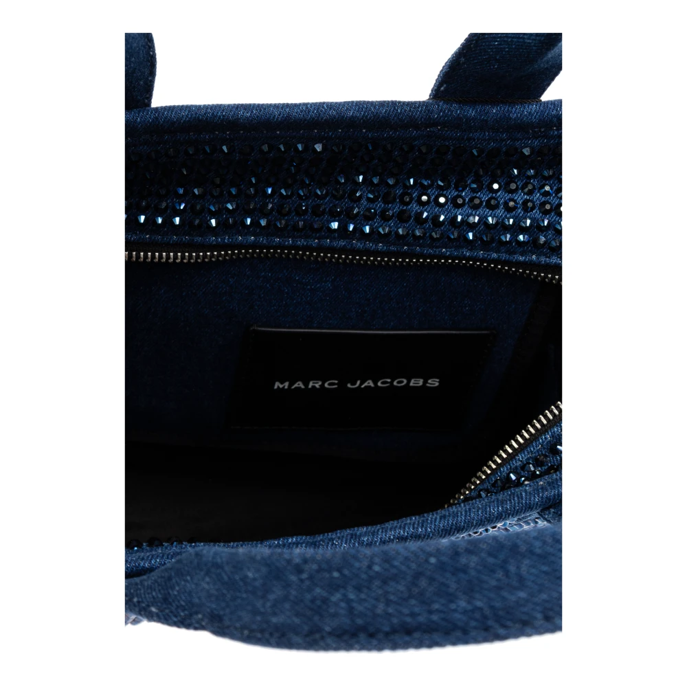 Marc Jacobs Handtas De Kristal Denim Kleine Tote Tas Blue Dames