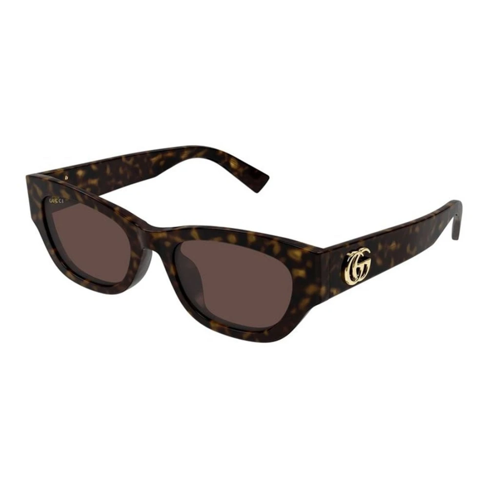 Gucci Women's Brown Squared Cat-Eye Sunglasses