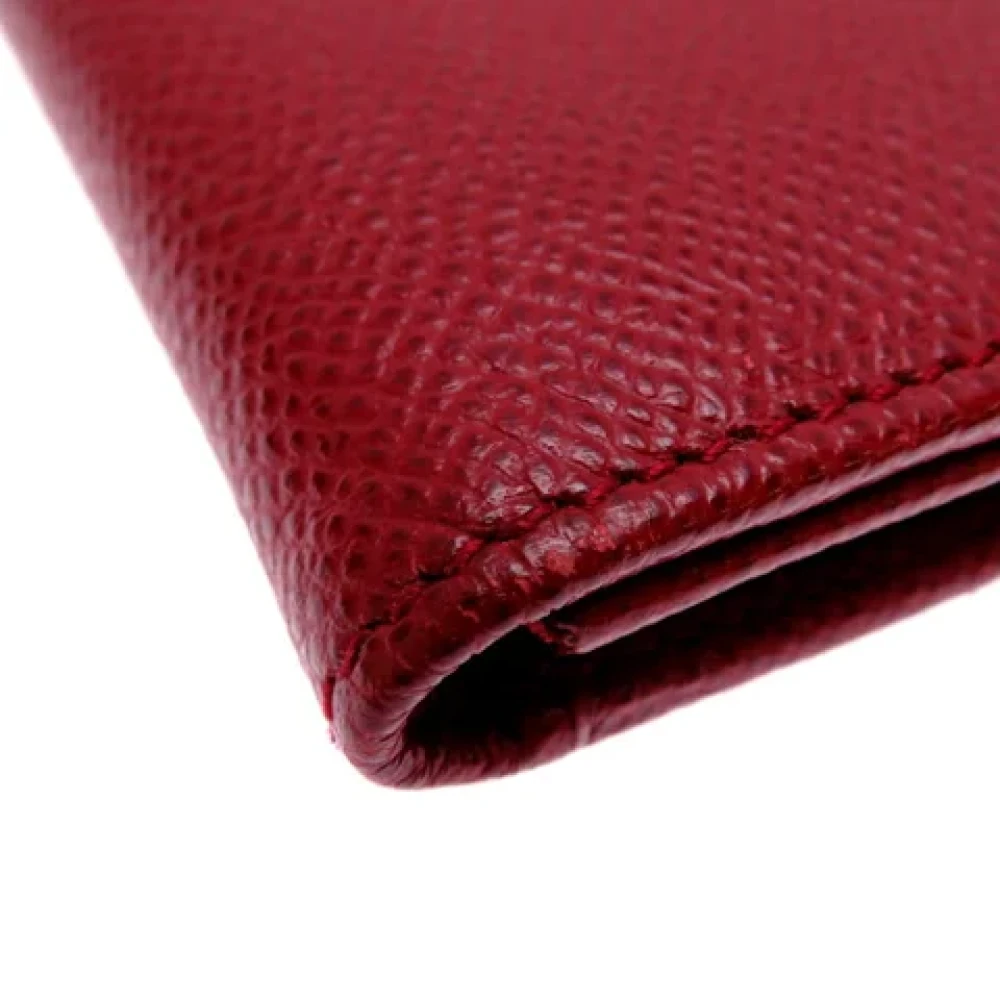 Bvlgari Vintage Pre-owned Leather wallets Red Dames