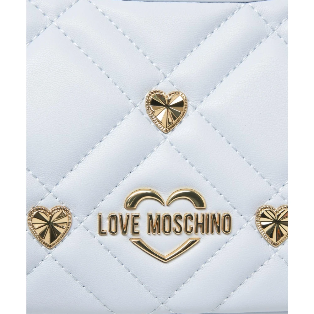 Love Moschino Blauwe Gewatteerde Mini Schoudertas Blue Dames