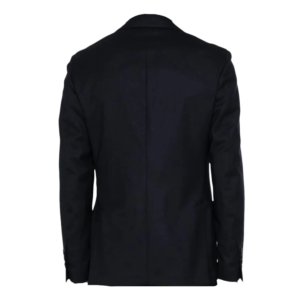 Lardini Blauwe Wollen Blazer met Broche Detail Blue Heren