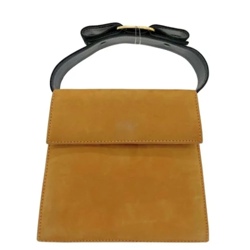 Salvatore Ferragamo Pre-owned Fabric handbags Brown Dames