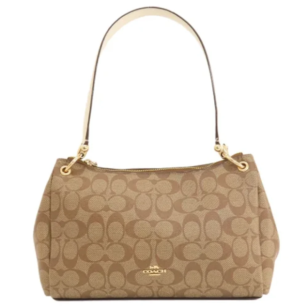 Coach Pre-owned Plastic shoulder-bags Brown Dames
