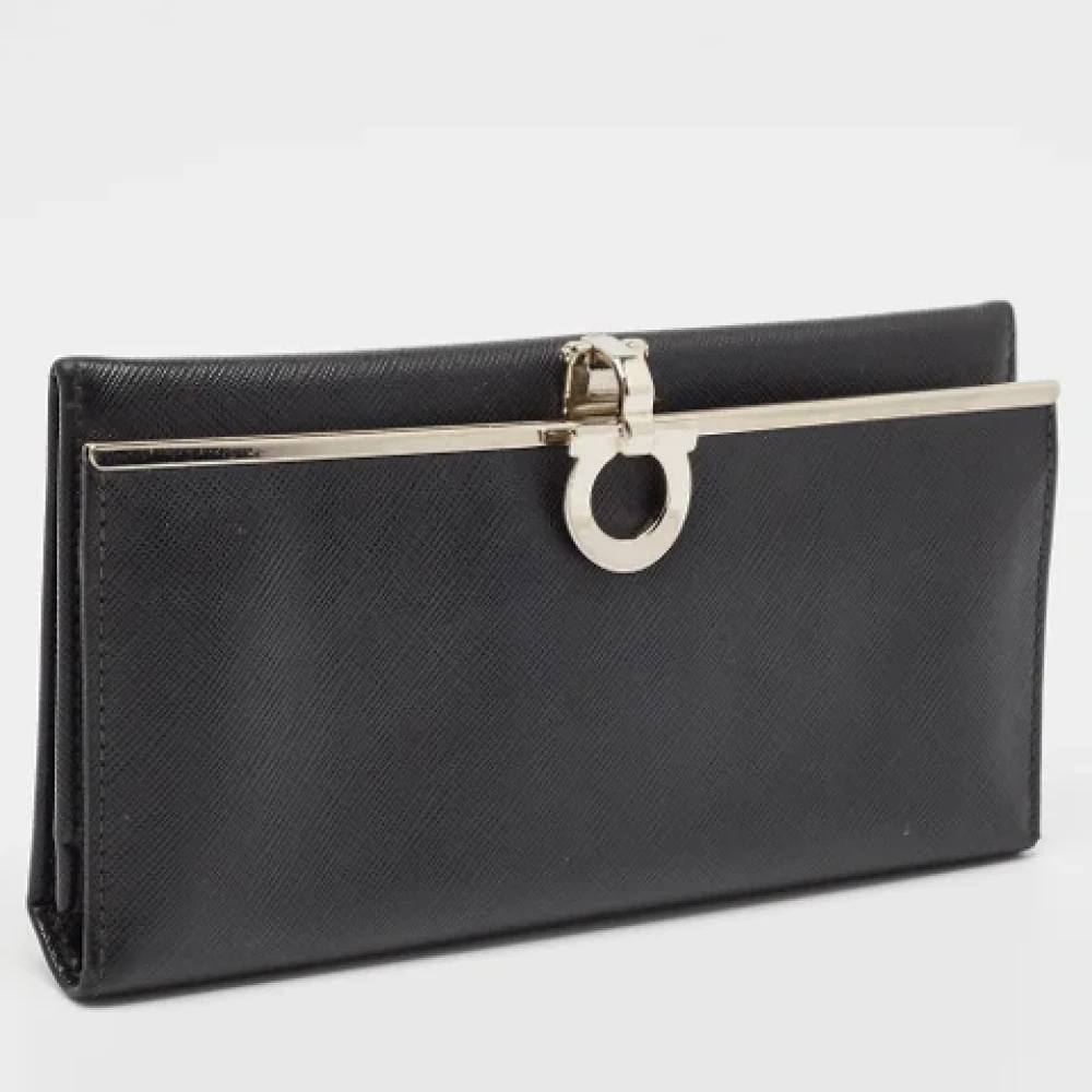 Salvatore Ferragamo Pre-owned Leather wallets Black Dames