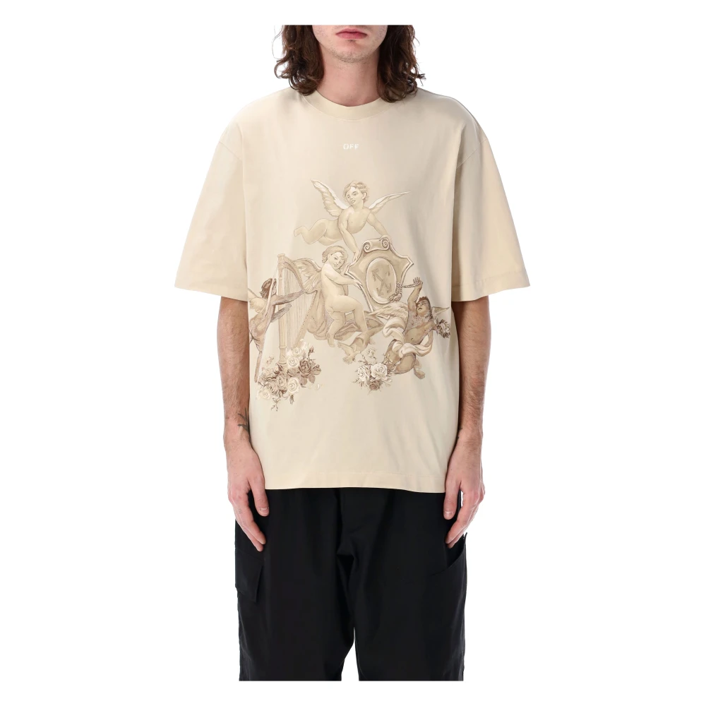 Off White Skate Short Sleeve Tee Beige Heren