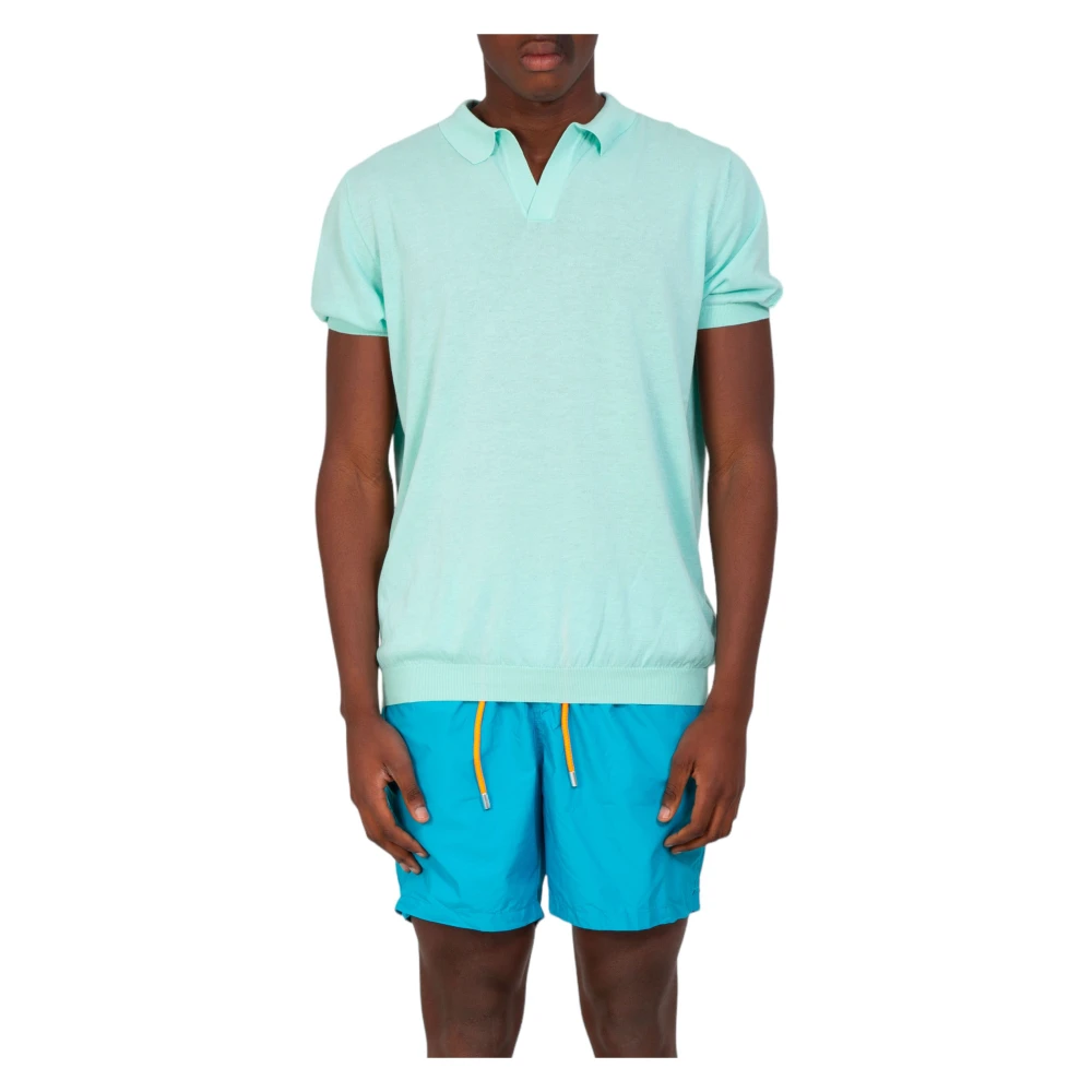 MC2 Saint Barth Gebreide Polo Shirt Green Heren