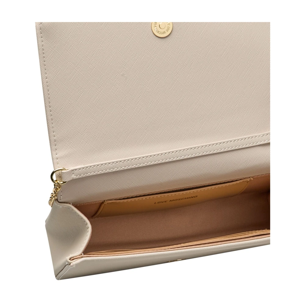 Love Moschino Crossbody tassen met kettingsluiting Beige Dames