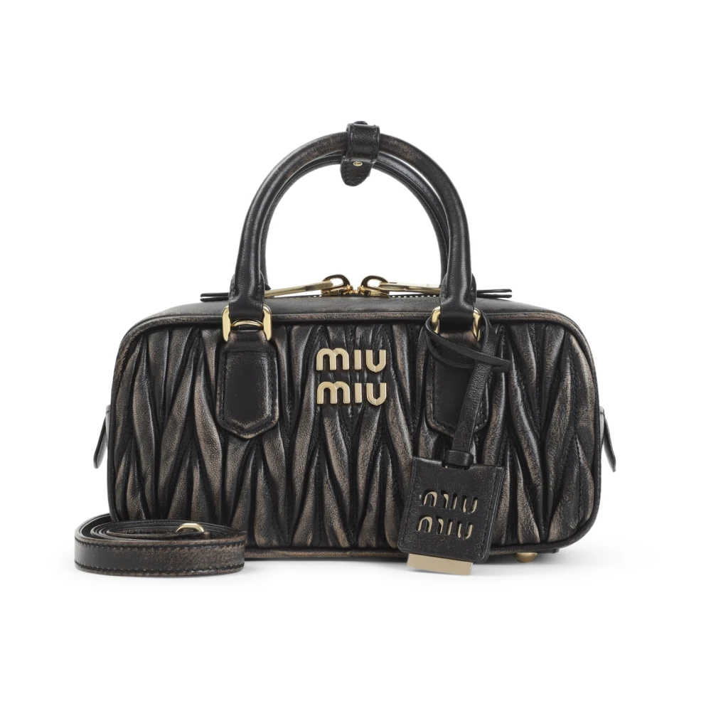 Miu Miu Women's Brown Lamb Leather Shoulder Bag - Handbags - One Size - Bags