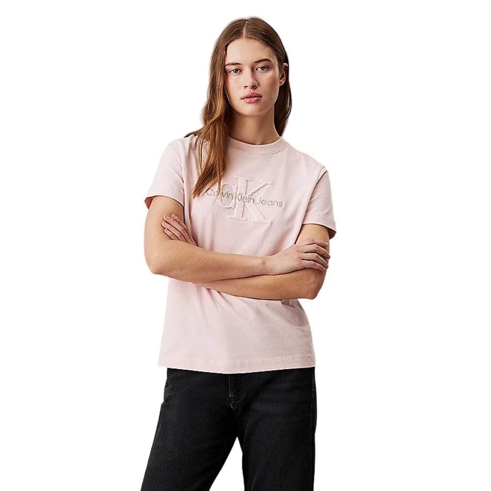 Calvin Klein Roze Katoenen T-shirts en Polos Pink Dames