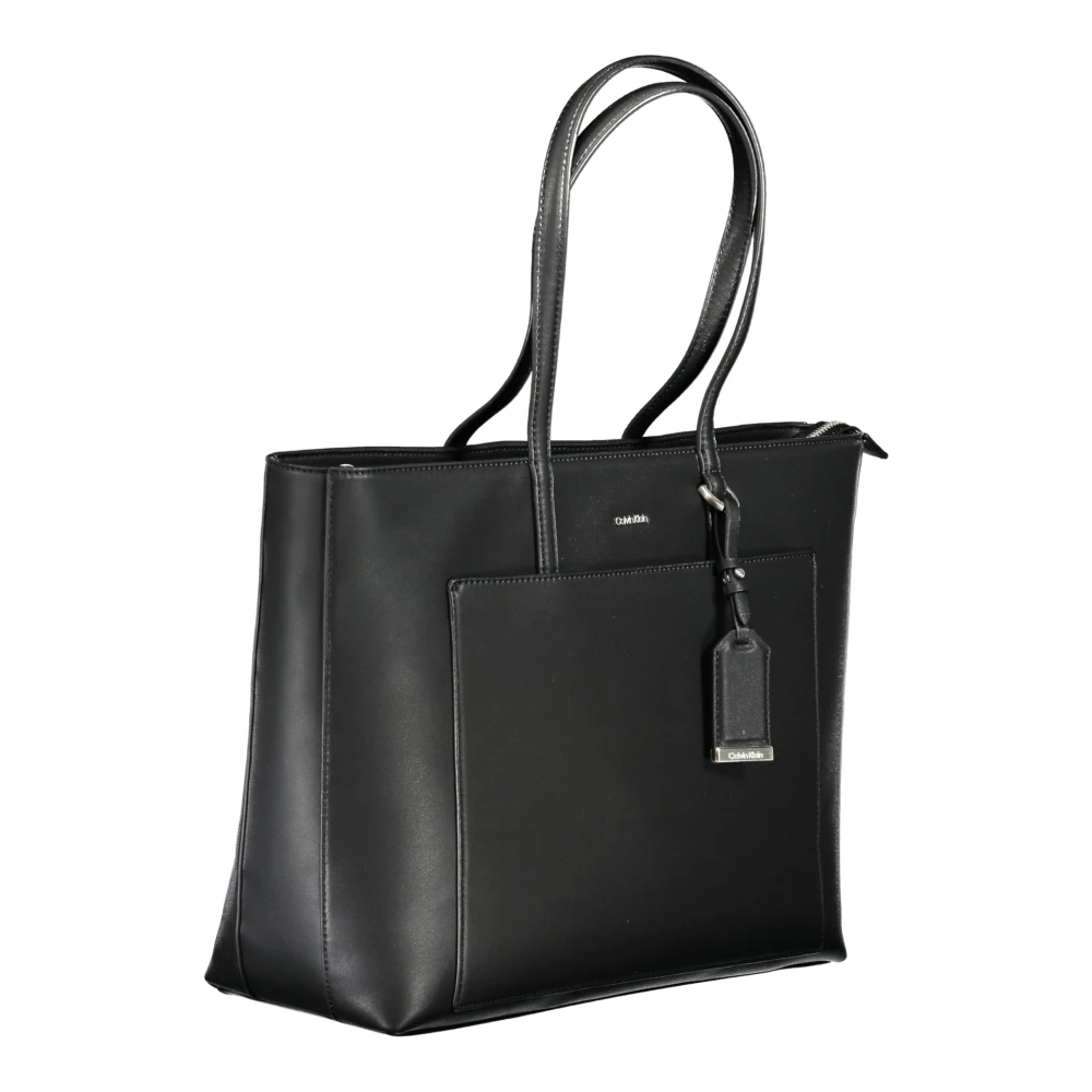 Calvin Klein Zwarte Tote Tas met Schouderband Black Dames