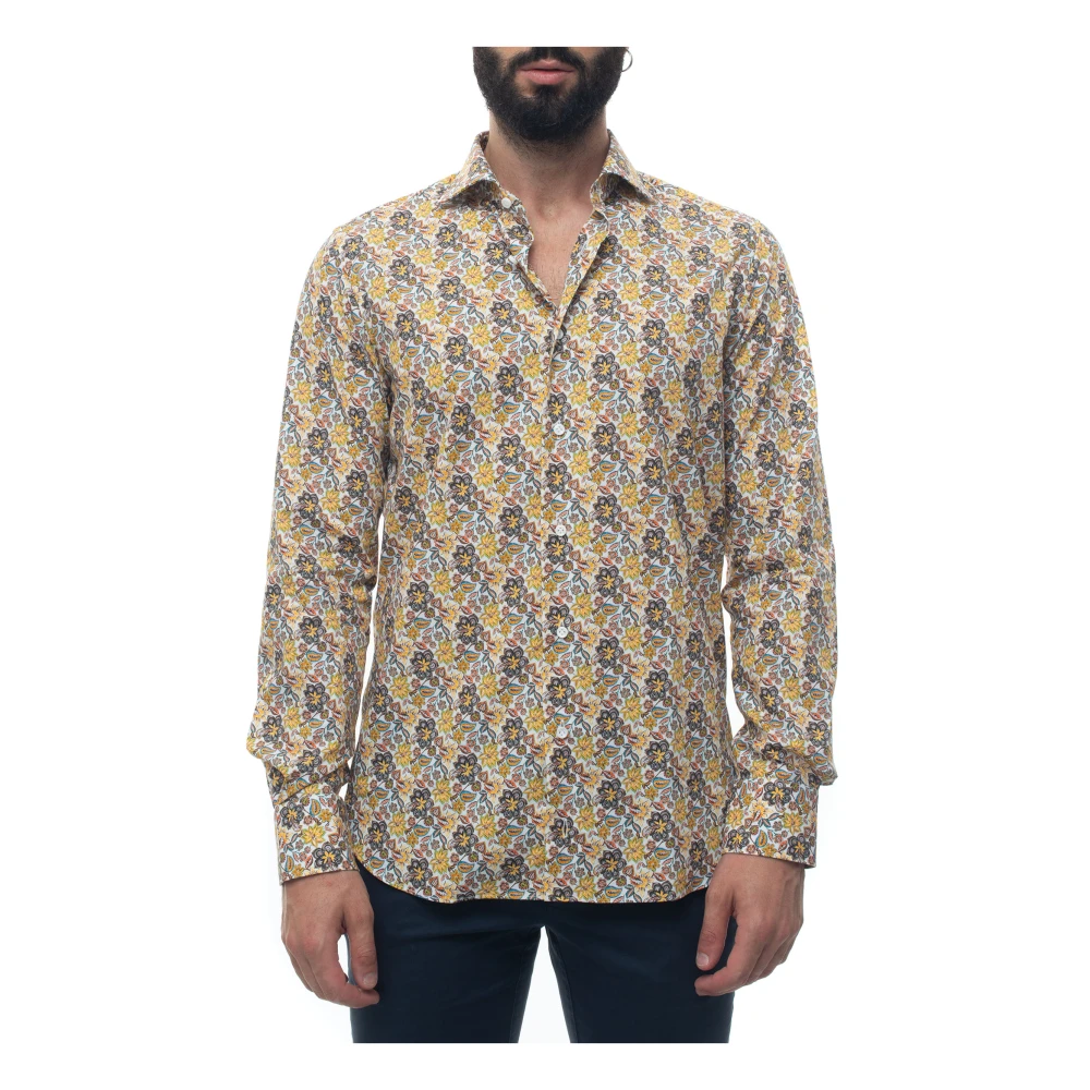Càrrel Fantasy Bloemen Casual Shirt Gemaakt in Italië Multicolor Heren