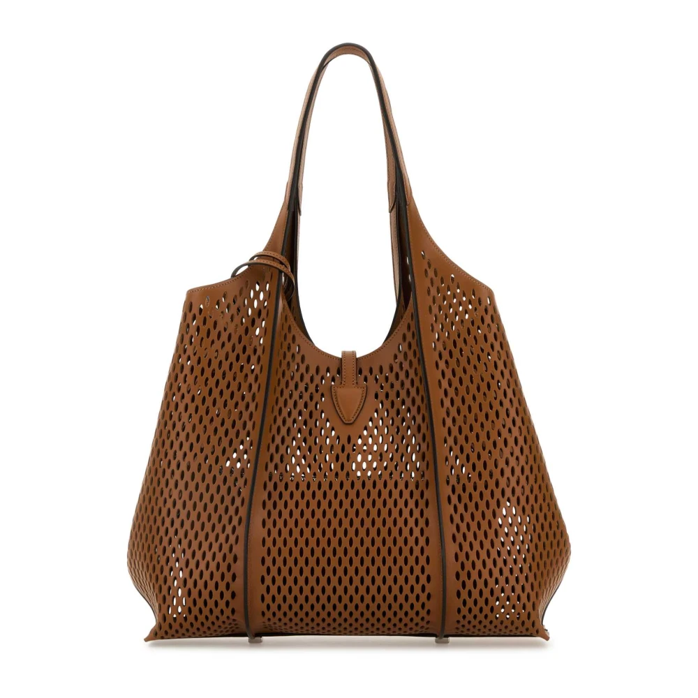 TOD'S Karamel leren T Tijdloze boodschappentas Brown Dames