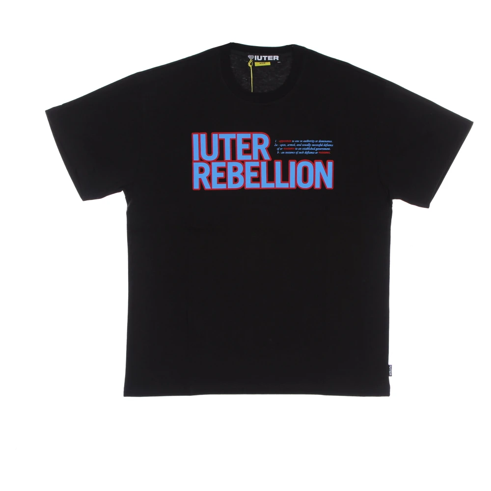Iuter Zwarte Heren Tee Korte Mouw T-Shirt Black Heren