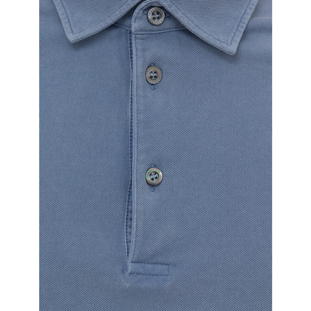 Corneliani Navy Blauw Klassiek Poloshirt Blue Heren