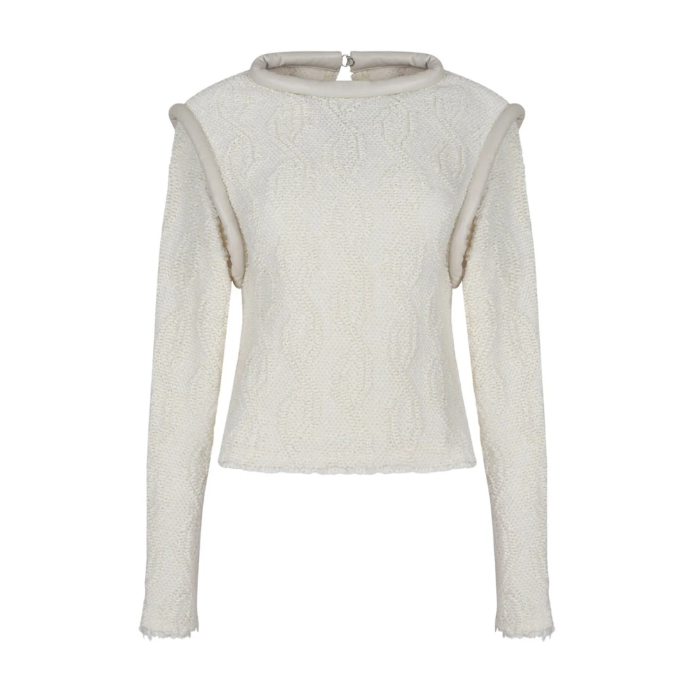 Isabel marant Gebreide Beige Trui Textuur Afwerking Beige Dames