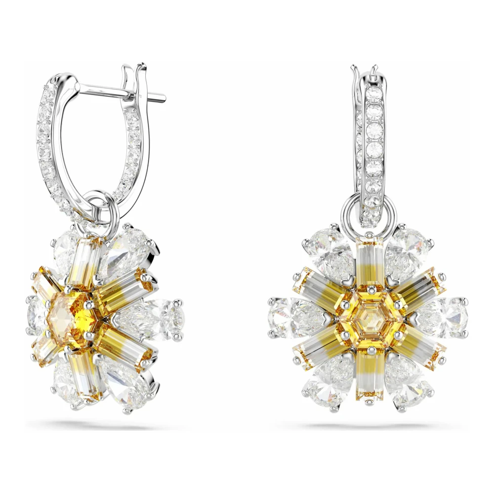 Swarovski Idyllia Drop-Ohrhänger, Blume, Rhodiniert Gelb - Bild 2