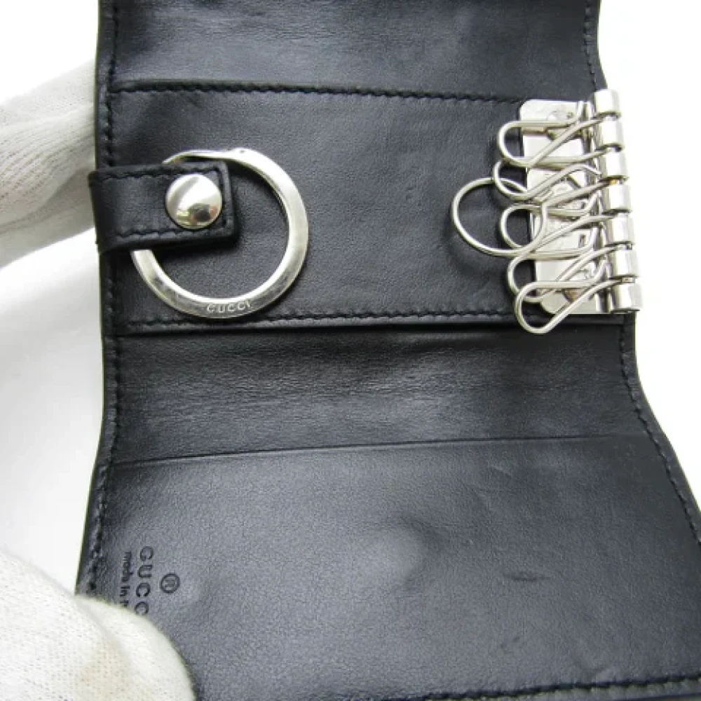 Gucci Vintage Pre-owned Leather key-holders Black Dames