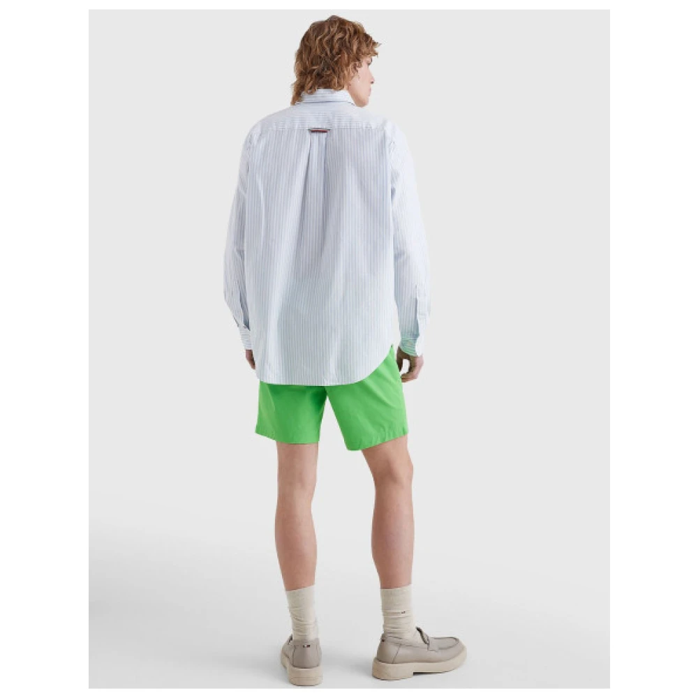 Tommy Hilfiger Oversized Gestreept Oxford Overhemd Blue Heren